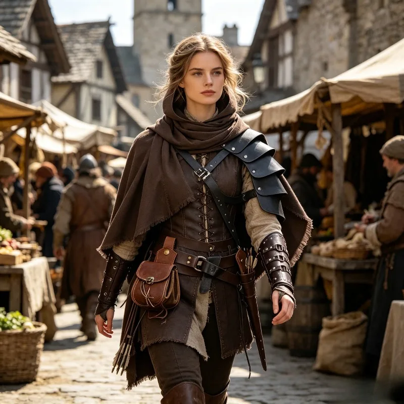 Retro Medieval Knight Hooded Cloak Renaissance Halloween Cape Cosplay Costume for Women
Retro Medieval Knight Hooded Cloak Renaissance Halloween Cape Cosplay Costume for Women