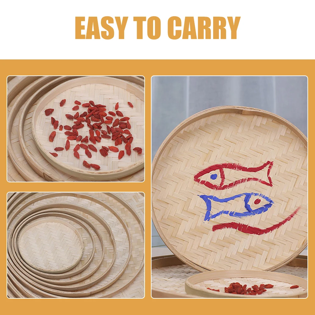 4Pcs Bamboo Basket Set Compact Portable Woven Food Tray Snack Storage Bread Fruit Organizer Small Bamboo Baskets
4Pcs Bamboo Basket Set Compact Portable Woven Food Tray Snack Storage Bread Fruit Organizer Small Bamboo Baskets