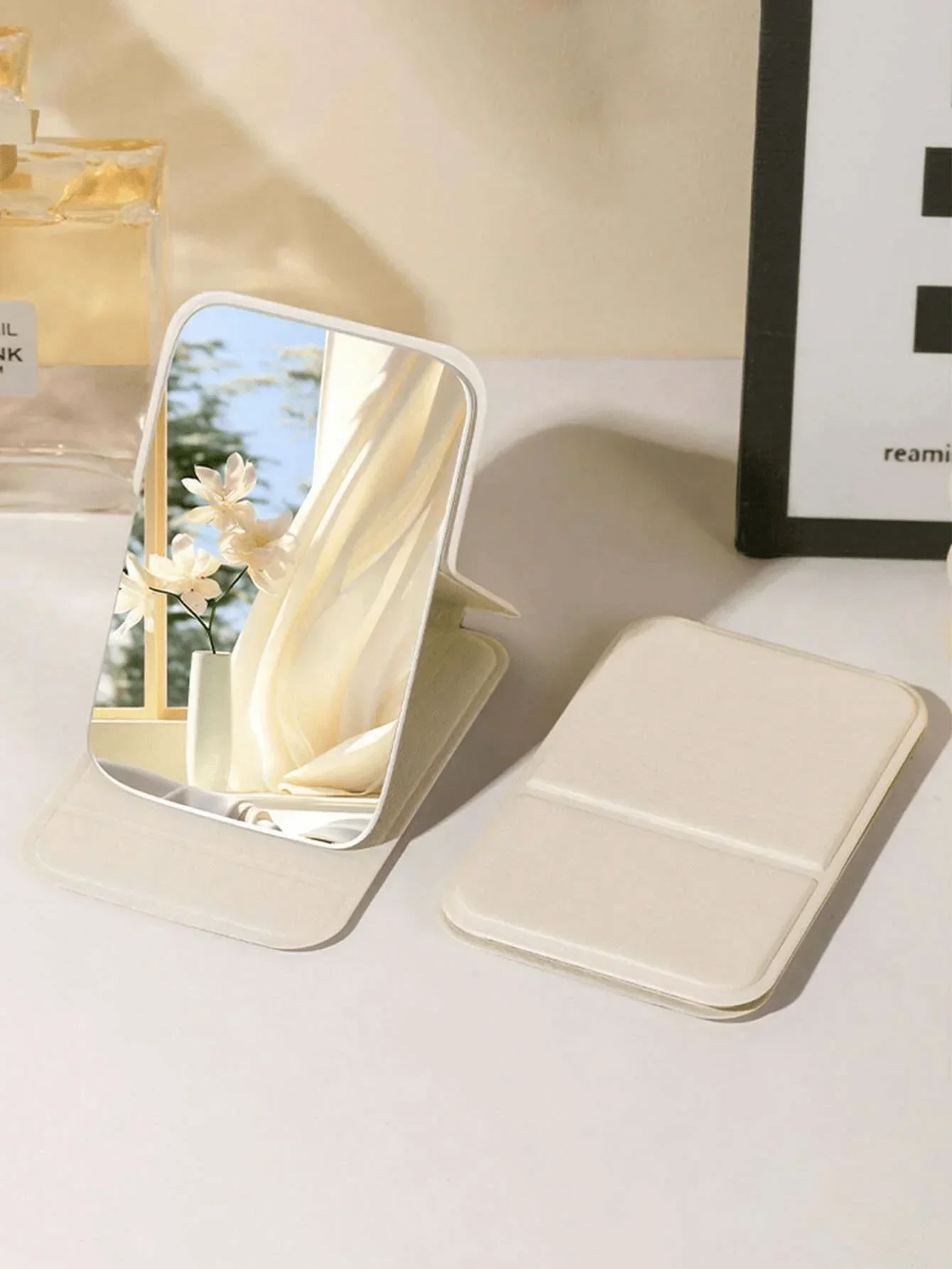 4pcs - Folding Makeup Mirror, Portable Handheld Makeup Mirror, Minimalist Makeup Mirror, Suitable For Dorm And Desk, Foldable, For Makeup, Affordable, Room Decor, Vanity, Travel, Bedroom, Makeup Accessories, Mirror, Makeup Mirror, Mini Mirror, Portable Mi
4pcs - Folding Makeup Mirror, Portable Handheld Makeup Mirror, Minimalist Makeup Mirror, Suitable For Dorm And Desk, Foldable, For Makeup, Affordable, Room Decor, Vanity, Travel, Bedroom, Makeup Accessories, Mirror, Makeup Mirror, Mini Mirror, Portable Mi