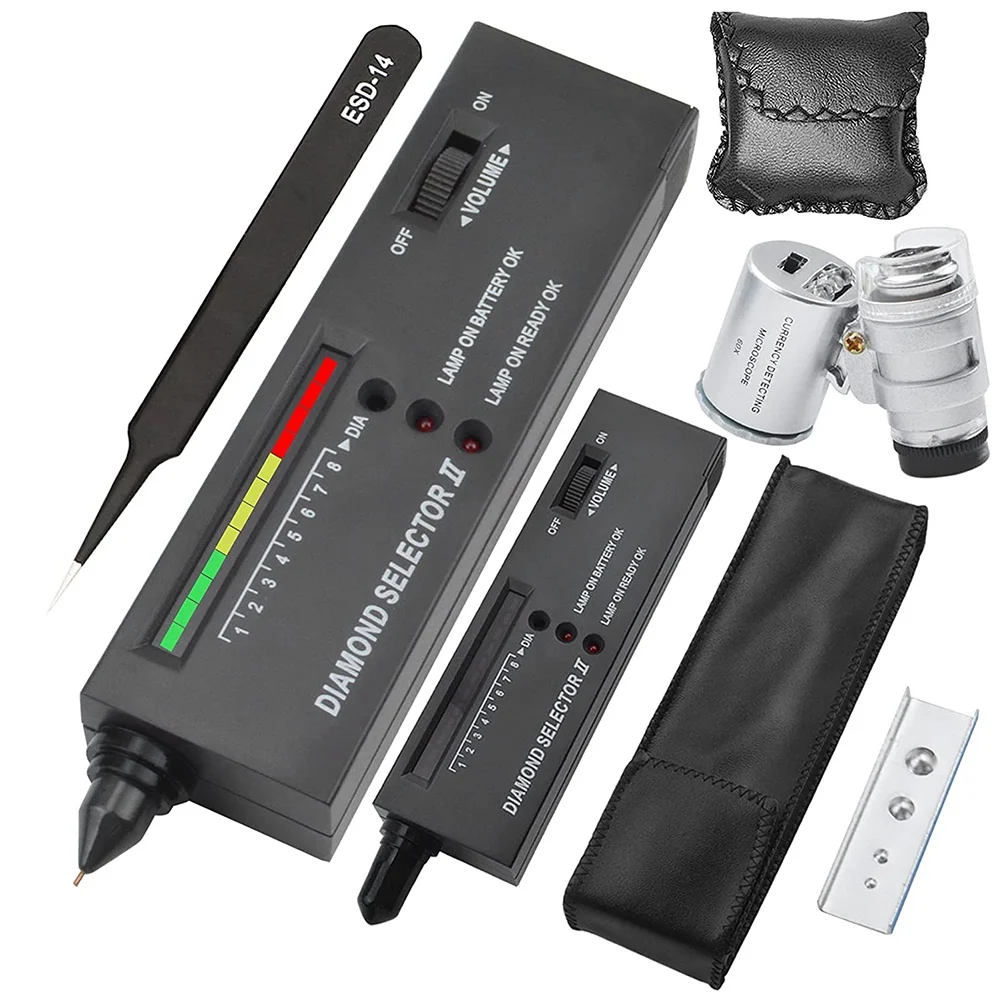 Diamond Tester Pen,Professional Diamond Detector with 60X Mini LED Magnifying, Diamond Test Pen for Novice and Expert
Diamond Tester Pen,Professional Diamond Detector with 60X Mini LED Magnifying, Diamond Test Pen for Novice and Expert