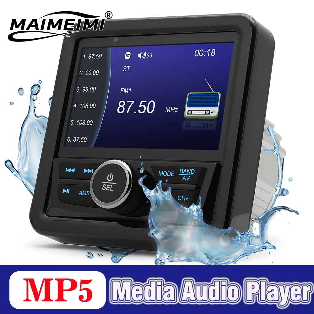 Marine Bluetooth-compatible FM AM Digital Media Audio Player Auto Sound System Boat Stereo Receiver Accessorie For Yacht ATV UTV
Marine Bluetooth-compatible FM AM Digital Media Audio Player Auto Sound System Boat Stereo Receiver Accessorie For Yacht ATV UTV