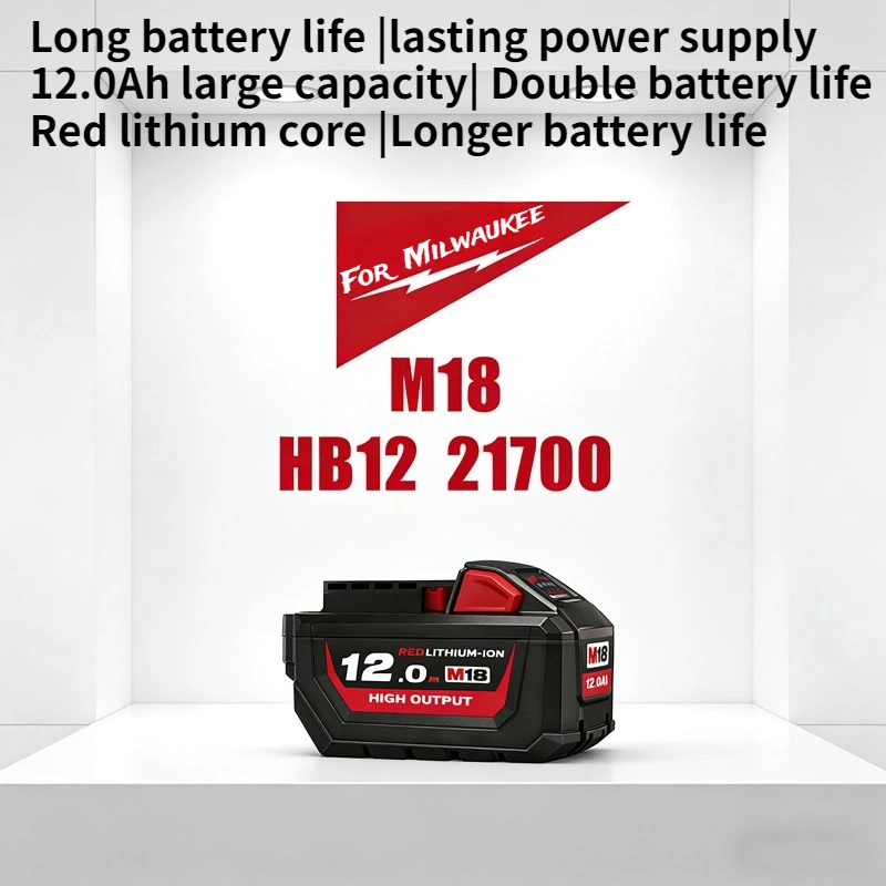 Extended Runtime Fit Original Genuine Milwaukee M18 12.0Ah Lithium Battery Replacement 48-11-1860 Compatible with M18 Tools
Extended Runtime Fit Original Genuine Milwaukee M18 12.0Ah Lithium Battery Replacement 48-11-1860 Compatible with M18 Tools