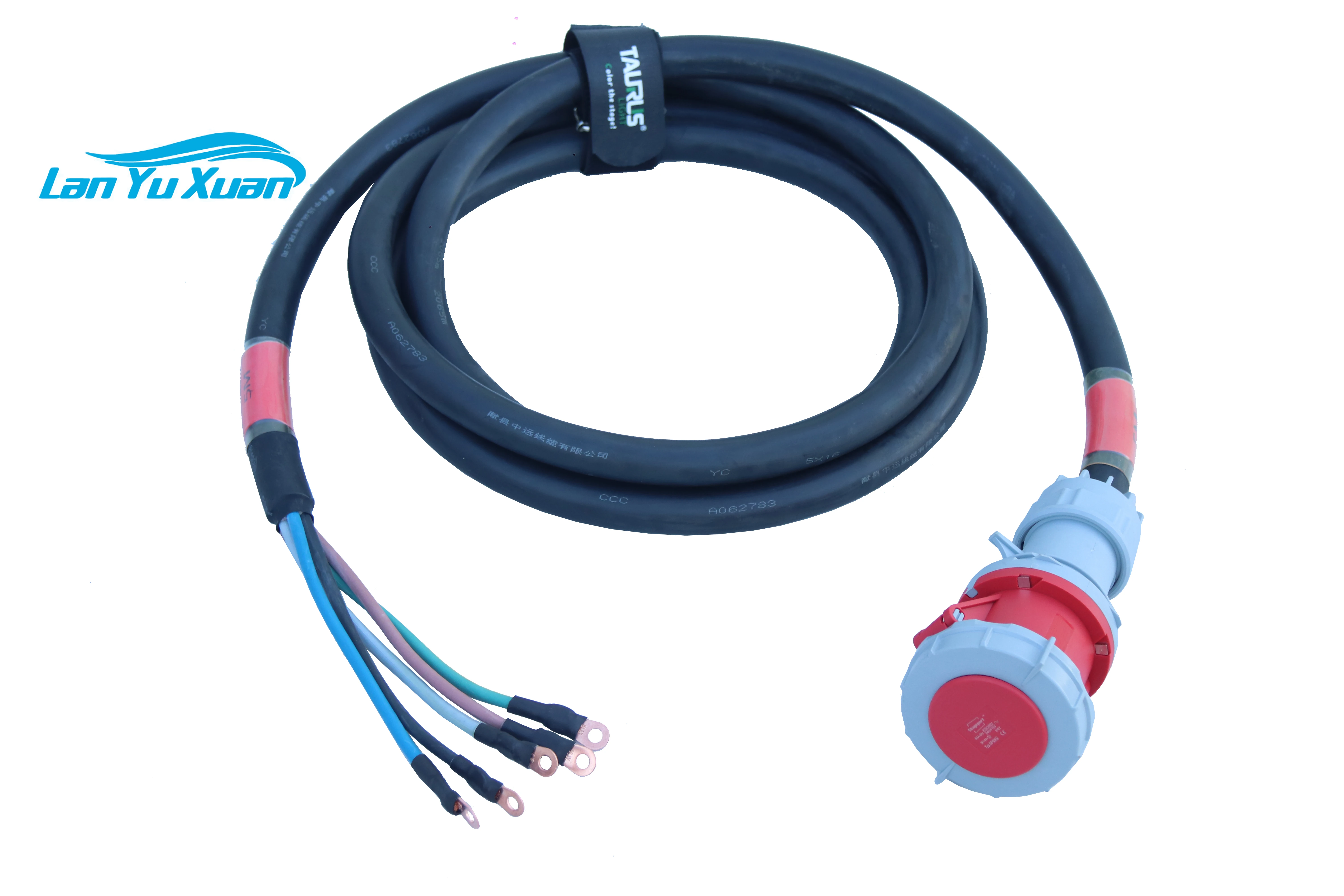 Factory Supply 4x35mm+1x16mm 125A CEE 5pin Male/Female Power Extension Cable with Cable Tie for Stage Equipment
Factory Supply 4x35mm+1x16mm 125A CEE 5pin Male/Female Power Extension Cable with Cable Tie for Stage Equipment