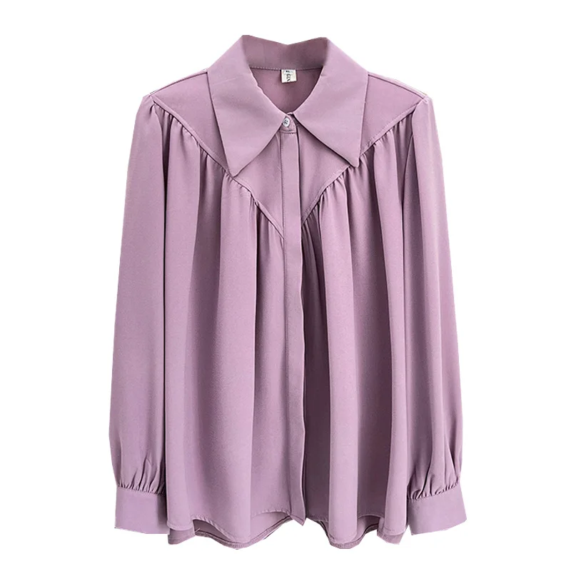 Spring And Autumn 100kg Fashion Peter Pan Collar Shirt Plus Size Women's Casual Solid Color Puff Sleeve Chiffon Blouses
Spring And Autumn 100kg Fashion Peter Pan Collar Shirt Plus Size Women's Casual Solid Color Puff Sleeve Chiffon Blouses