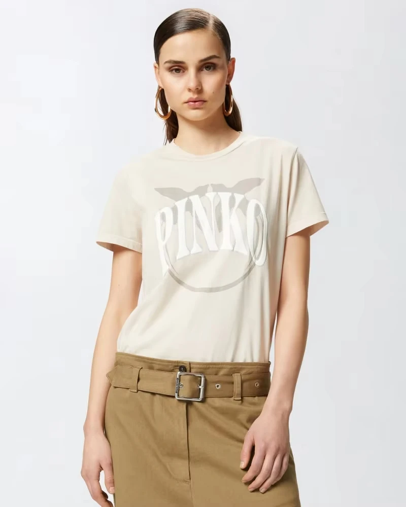 Логотип PINKO и птицы PINKO с периферийным узором и принтом, летние хлопковые мужские и женские футболки класса люкс с короткими рукавами
Логотип PINKO и птицы PINKO с периферийным узором и принтом, летние хлопковые мужские и женские футболки класса люкс с короткими рукавами