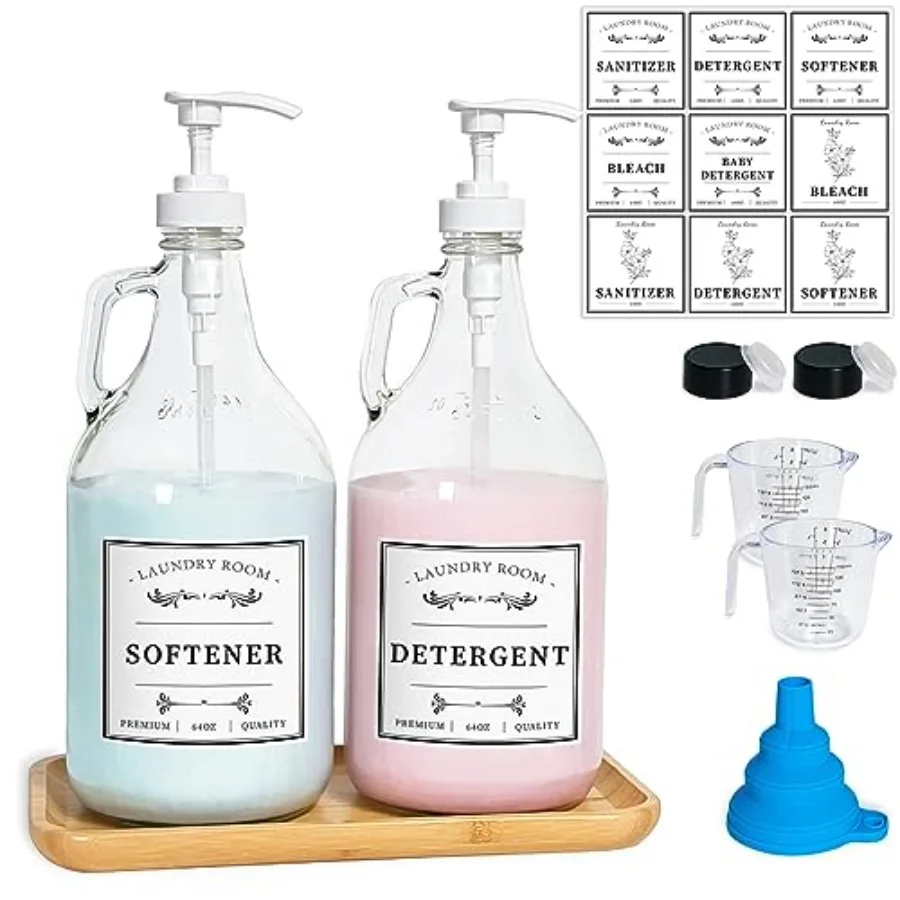 Glass Laundry Detergent Dispenser, Liquid Laundry Soap Dispenser for Laundry Room, 64oz Detergent Bleach Softener Dispenser for
Glass Laundry Detergent Dispenser, Liquid Laundry Soap Dispenser for Laundry Room, 64oz Detergent Bleach Softener Dispenser for