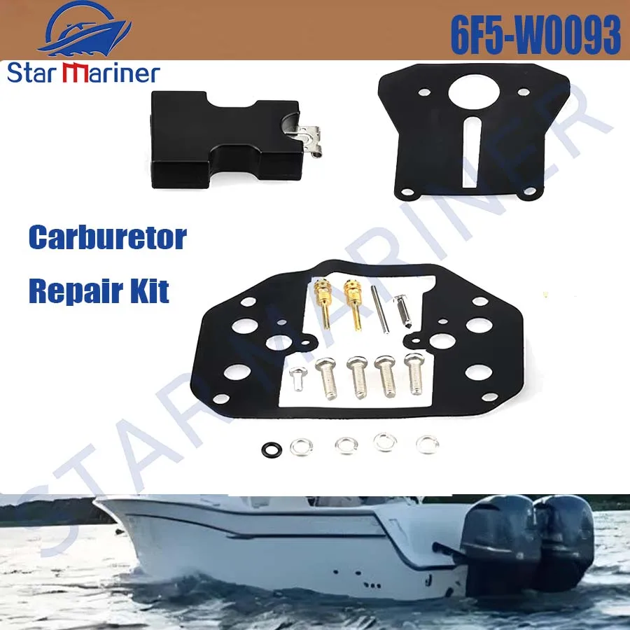 Carburetor Repair Kit 6F5-W0093 6F6-W0093 For Yamaha Outboard Motor 2-Stroke 40HP 6F5-W0093-00 6F6-W0093-00 Old Mode Boat Engine
Carburetor Repair Kit 6F5-W0093 6F6-W0093 For Yamaha Outboard Motor 2-Stroke 40HP 6F5-W0093-00 6F6-W0093-00 Old Mode Boat Engine