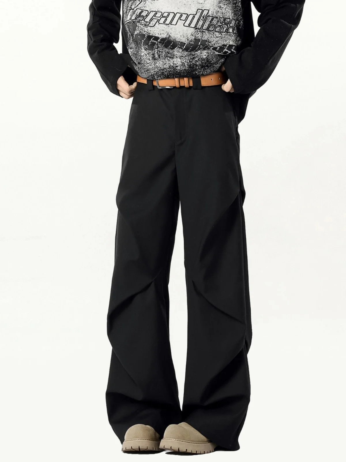 Мужские повседневные брюки American Folded Bell Bot, весна-лето, Cleanfit, с высокой талией, черные, свободного кроя, в стиле парашютиста
Мужские повседневные брюки American Folded Bell Bot, весна-лето, Cleanfit, с высокой талией, черные, свободного кроя, в стиле парашютиста