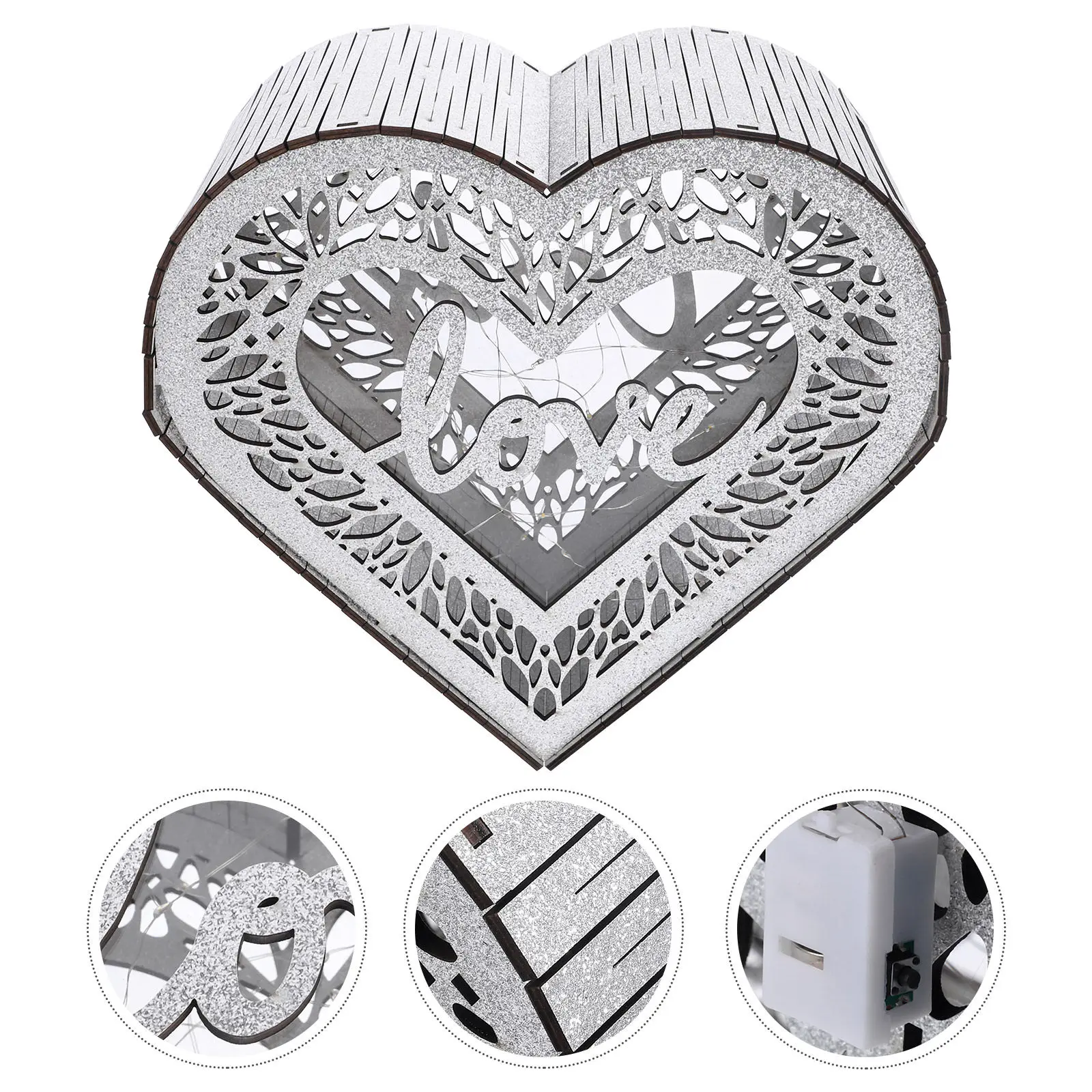 Wooden Heart Wedding Card Box Large Capacity Rustic Reception Decoration Greeting Card Box for Envelopes Cash Gifts Memory
Wooden Heart Wedding Card Box Large Capacity Rustic Reception Decoration Greeting Card Box for Envelopes Cash Gifts Memory