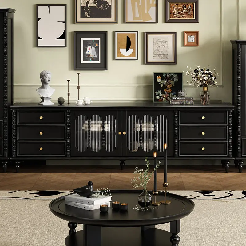 PYH all-solid wood TV cabinet coffee table combination small apartment black living room storage TV cabinet
PYH all-solid wood TV cabinet coffee table combination small apartment black living room storage TV cabinet