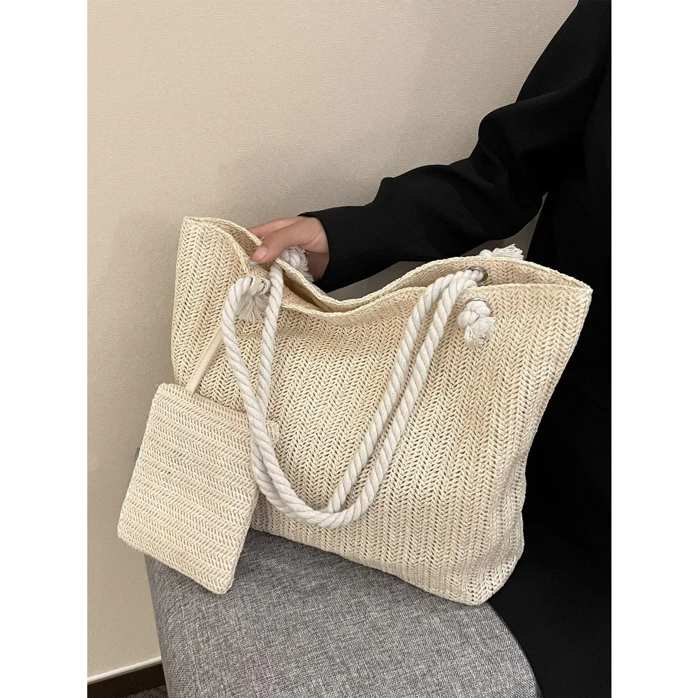 Lightweight, Casual Minimalist Straw Bag With Coin Purse For Teen Girls Women College Students Perfect For College, Outdoors, Travel, Outings, Vacation, Fashionable Vacation Bag For Summer, Summer Straw Beach Bag For Women, Vacation Essentials, Perfectly
Lightweight, Casual Minimalist Straw Bag With Coin Purse For Teen Girls Women College Students Perfect For College, Outdoors, Travel, Outings, Vacation, Fashionable Vacation Bag For Summer, Summer Straw Beach Bag For Women, Vacation Essentials, Perfectly
