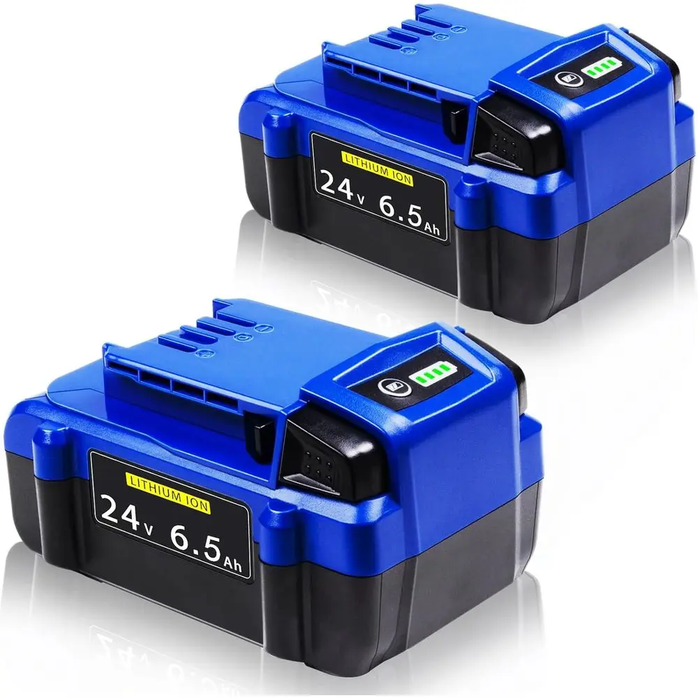 6500mAh Replacement Battery for 24V Lithium-Ion Power Tools, Compatible with 24 Max Series
6500mAh Replacement Battery for 24V Lithium-Ion Power Tools, Compatible with 24 Max Series