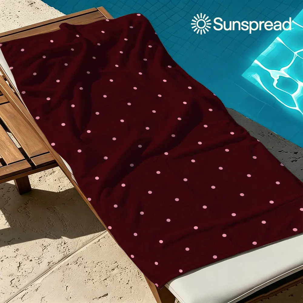Burgundy Polka Dots Quick Drying Bath Towel Microfiber beach towel light weight swimming camping yoga beach out
Burgundy Polka Dots Quick Drying Bath Towel Microfiber beach towel light weight swimming camping yoga beach out