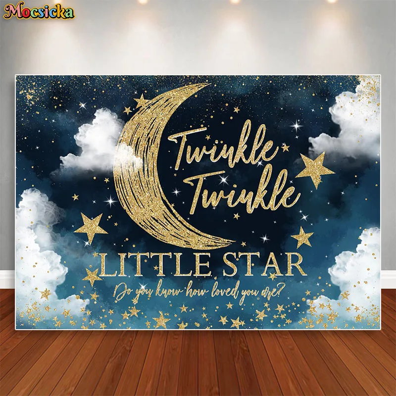 Twinkle Little Star Backdrop Glitter Star Moon Navy Blue Galaxy Sky Baby Shower Background Birthday Party Decoration Supplies
Twinkle Little Star Backdrop Glitter Star Moon Navy Blue Galaxy Sky Baby Shower Background Birthday Party Decoration Supplies