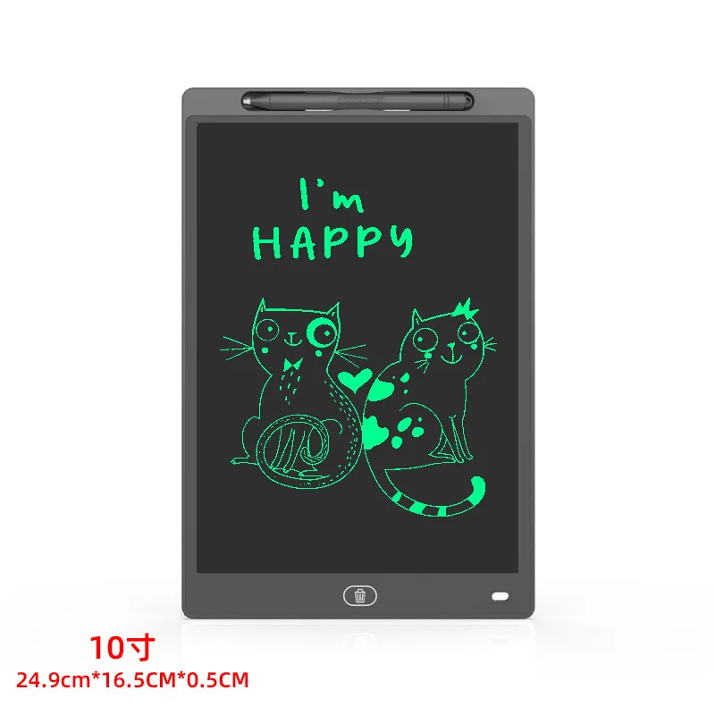 10/12-inch straight-edge LCD children's drawing board, high-brightness monochrome handwriting drawing writing board toy
10/12-inch straight-edge LCD children's drawing board, high-brightness monochrome handwriting drawing writing board toy