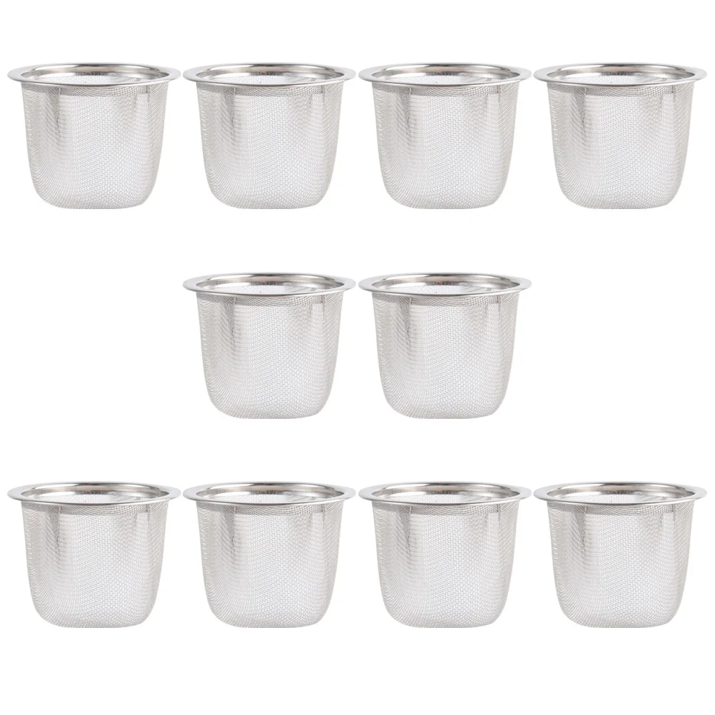 10 Pcs Stainless Steel Tea Filter Fine Mesh Strainer for Loose Leaf Tea Infuser Pot Sifter High Temp Resistant Home
10 Pcs Stainless Steel Tea Filter Fine Mesh Strainer for Loose Leaf Tea Infuser Pot Sifter High Temp Resistant Home