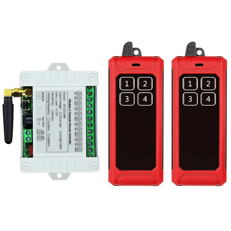 433 МГц Ndustriальный DC12V24V 36V 4CH RF беспроводной пульт дистанционного управления радиоприемник с пультом дистанционного управления на большие расстояния 20-1000M
433 МГц Ndustriальный DC12V24V 36V 4CH RF беспроводной пульт дистанционного управления радиоприемник с пультом дистанционного управления на большие расстояния 20-1000M