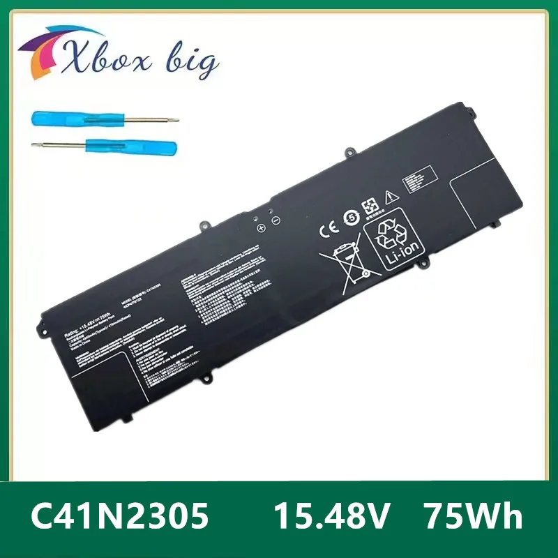 15.48V 75Wh C41N2305 Laptop Battery For Asus Zenbook Q543MJ-U93050 U73050 Q543B-U94060 Notebook Vivobook Pro 15 OLED N6506
15.48V 75Wh C41N2305 Laptop Battery For Asus Zenbook Q543MJ-U93050 U73050 Q543B-U94060 Notebook Vivobook Pro 15 OLED N6506