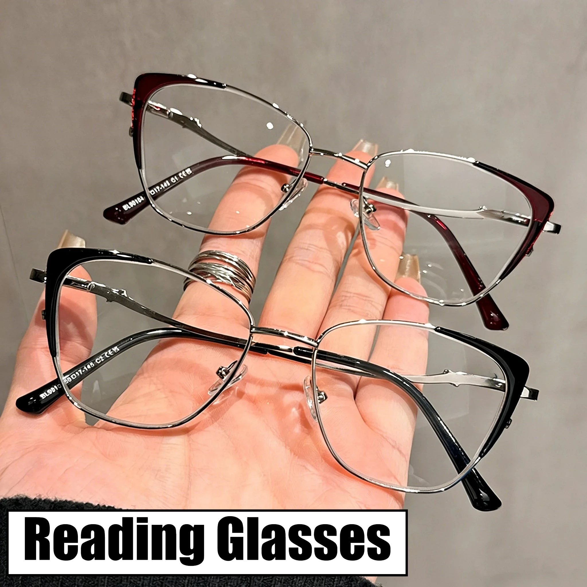 New Retro Cat-Eye Reading Glasses Unisex Metal-Frame HD Blue Light Blocking Presbyopia Glasses Men's Retro HD Glasses +3.5+4.0
New Retro Cat-Eye Reading Glasses Unisex Metal-Frame HD Blue Light Blocking Presbyopia Glasses Men's Retro HD Glasses +3.5+4.0