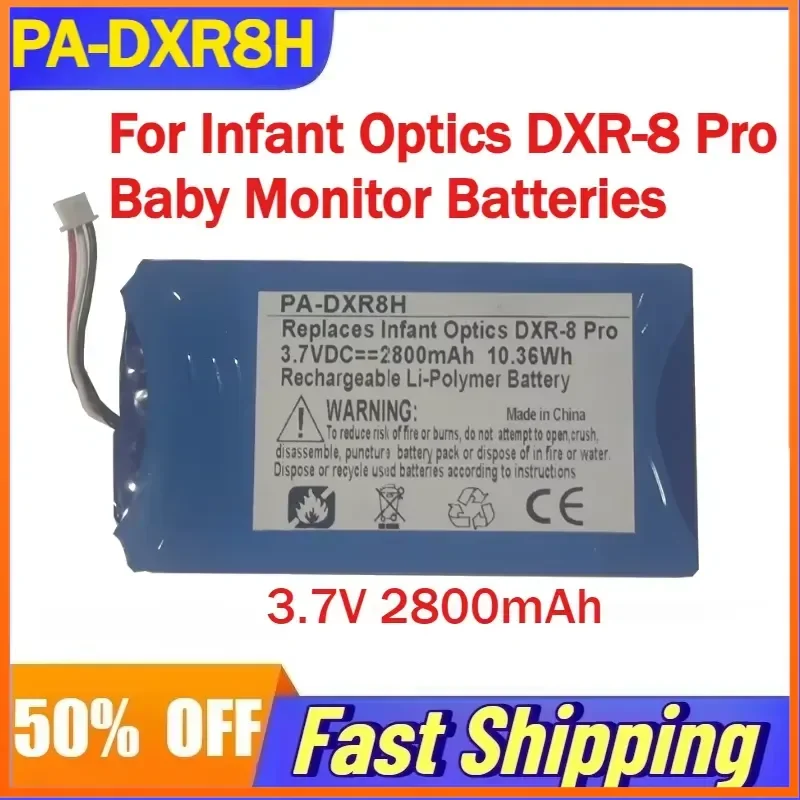 3.7V 2800mAh PA-DXR8H Rechargeable Li-Polymer Battery for Infant Optics DXR-8 Pro Baby Monitor Batteries Accessories
3.7V 2800mAh PA-DXR8H Rechargeable Li-Polymer Battery for Infant Optics DXR-8 Pro Baby Monitor Batteries Accessories