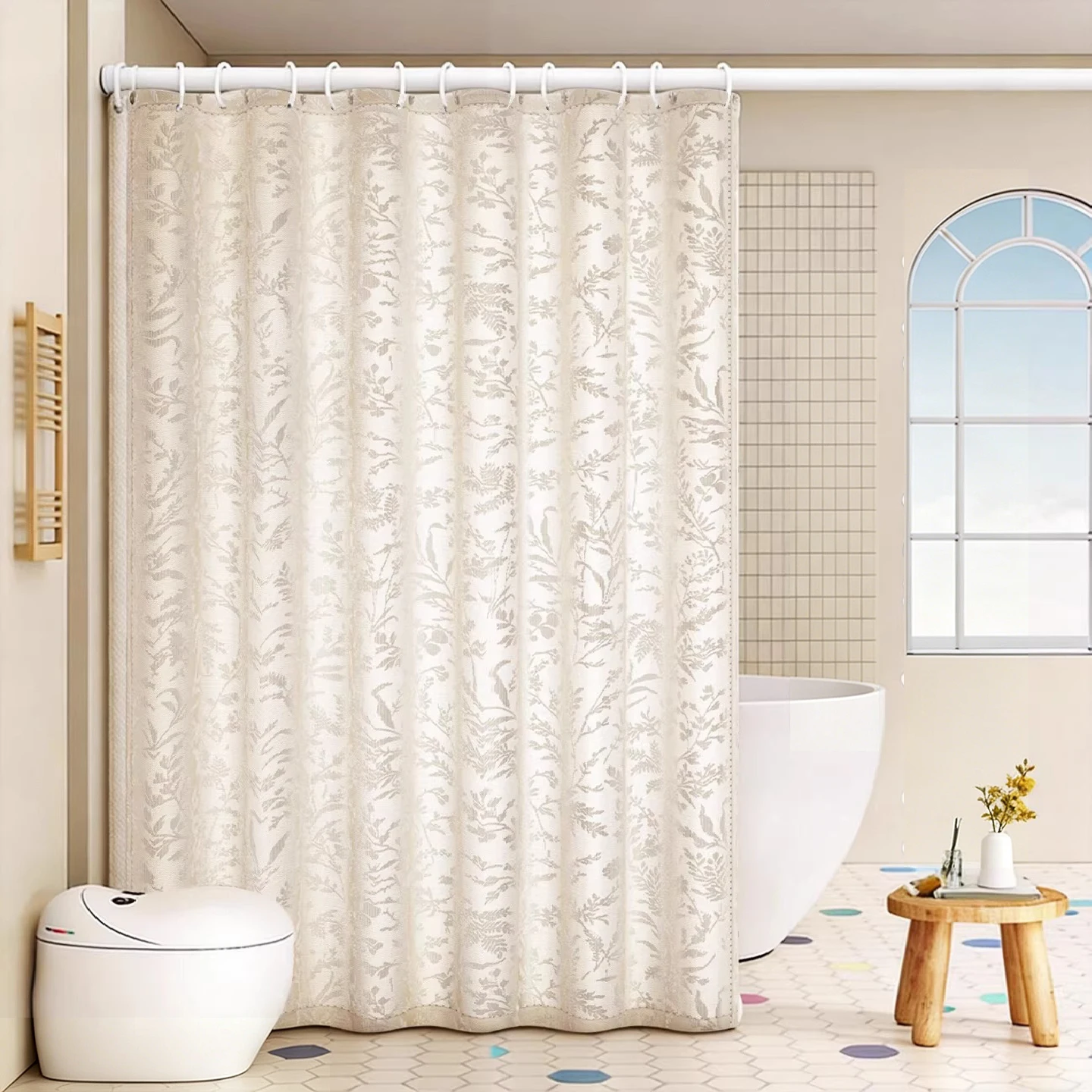 1pc Monthly Shadow Shower Curtain With Hook, Simple Art Style Suitable For All Seasons, Suitable For Bathroom Shower Curtain
1pc Monthly Shadow Shower Curtain With Hook, Simple Art Style Suitable For All Seasons, Suitable For Bathroom Shower Curtain