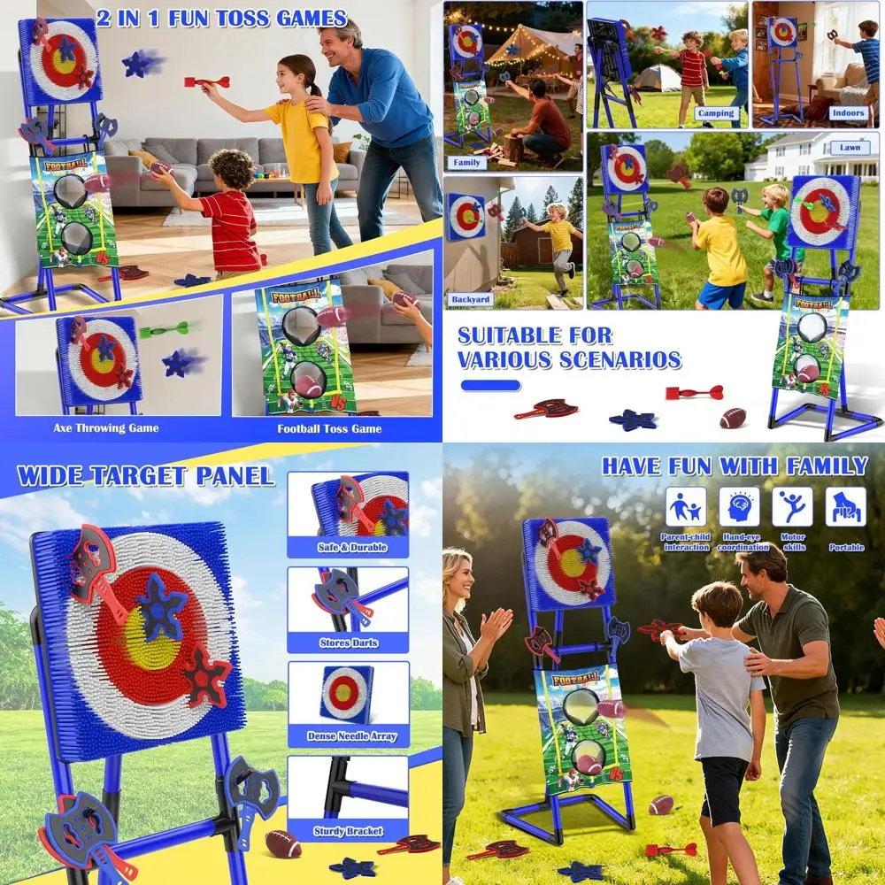 Игра с топором и футбольным броском двойного назначения, набор дротиков из 16 предметов с щетиной, идеально подходит для развлечений на свежем воздухе и игр в помещении, отлично подходит для подростков и а
Игра с топором и футбольным броском двойного назначения, набор дротиков из 16 предметов с щетиной, идеально подходит для развлечений на свежем воздухе и игр в помещении, отлично подходит для подростков и а