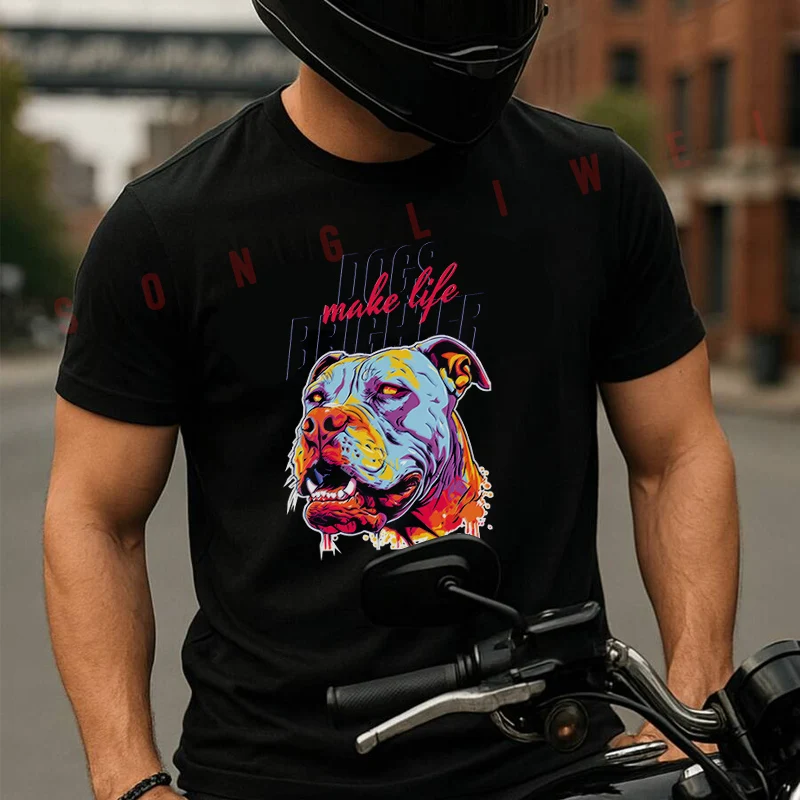 Aggressive Pitbull In Colorful Style Design Moto 100% Cotton T-Shirt Ultra Soft Round Neck Short Sleeve Tee For Men & Women
Aggressive Pitbull In Colorful Style Design Moto 100% Cotton T-Shirt Ultra Soft Round Neck Short Sleeve Tee For Men & Women