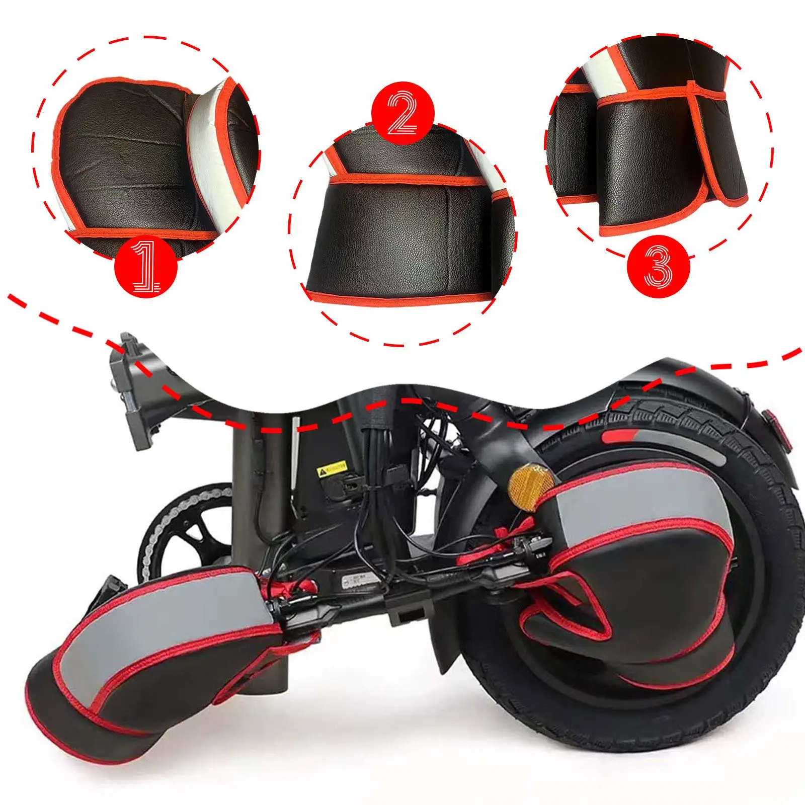 Bike Handlebar Mittens Mitts PU Leather Universal Cold Weather Unisex Bicycle Pogies for Scooter Motorbike Mountain Bikes ATV
Bike Handlebar Mittens Mitts PU Leather Universal Cold Weather Unisex Bicycle Pogies for Scooter Motorbike Mountain Bikes ATV