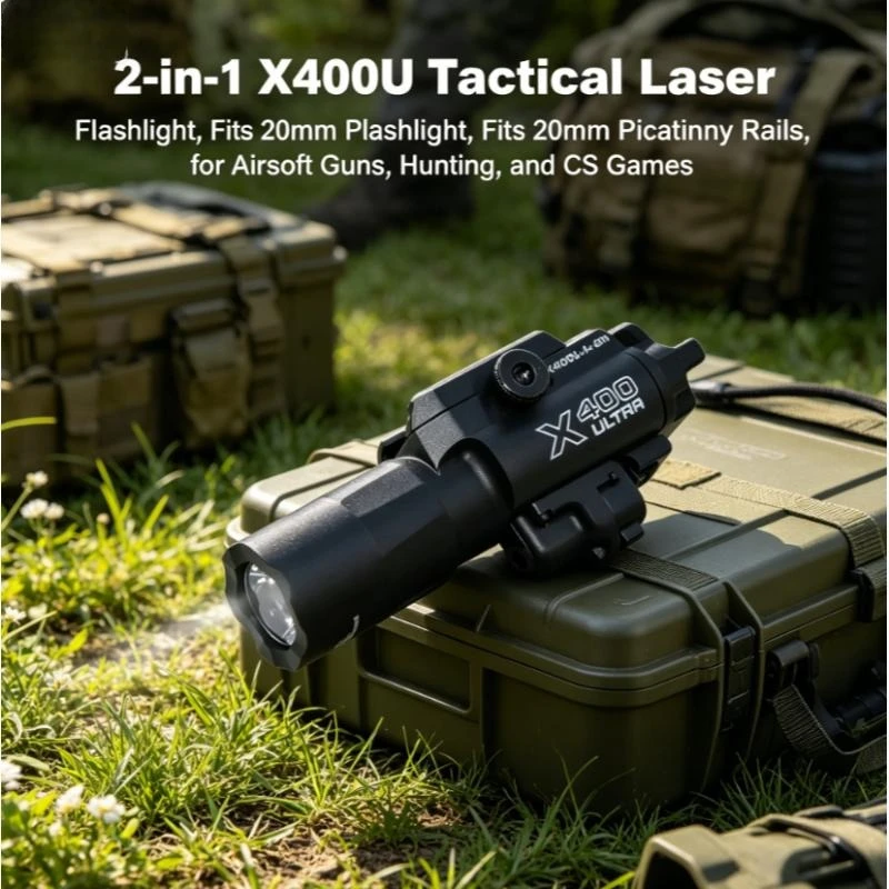 High-intensity X400U 2-in-1 Flashlight Laser Pointer Sight 20mm Picatinny Rail For Toy Airsoft Guns Hunting CS Matches Sports
High-intensity X400U 2-in-1 Flashlight Laser Pointer Sight 20mm Picatinny Rail For Toy Airsoft Guns Hunting CS Matches Sports
