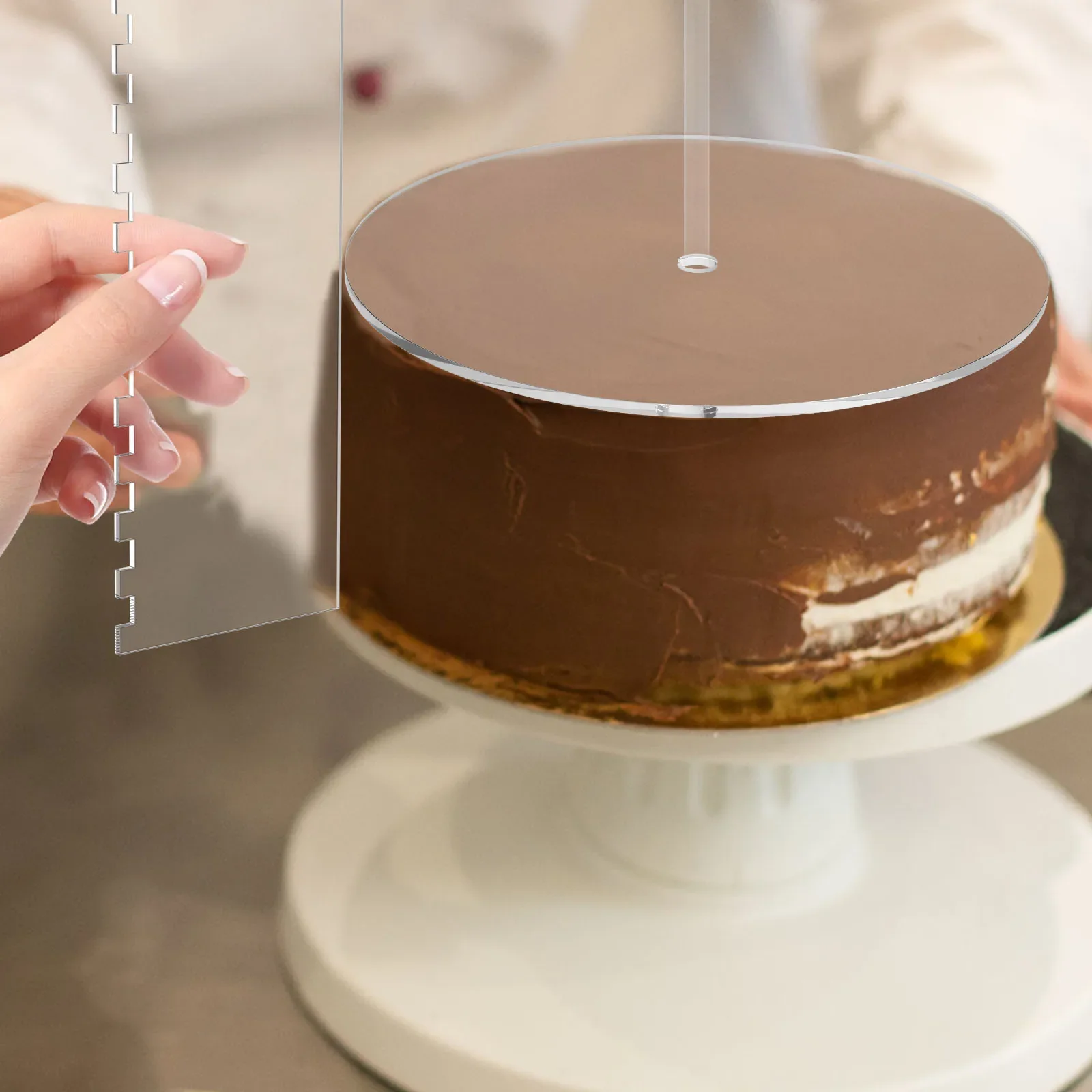 Acrylic Cake Disc 15/20/30cm Clear Cake Fix Lid Tray with Scrapers Cream Cake Making Tool Kitchen Baking Gadget Cake Decorating
Acrylic Cake Disc 15/20/30cm Clear Cake Fix Lid Tray with Scrapers Cream Cake Making Tool Kitchen Baking Gadget Cake Decorating