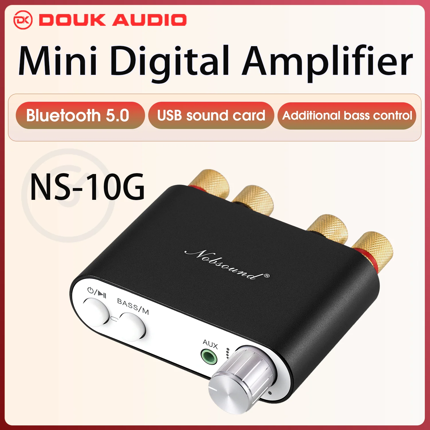 Douk Audio NS-10G Mini Bluetooth 5.0 TPA3116 Цифровой усилитель мощности Hi-Fi стерео аудио усилитель USB звуковая карта 50 Вт * 2
Douk Audio NS-10G Mini Bluetooth 5.0 TPA3116 Цифровой усилитель мощности Hi-Fi стерео аудио усилитель USB звуковая карта 50 Вт * 2