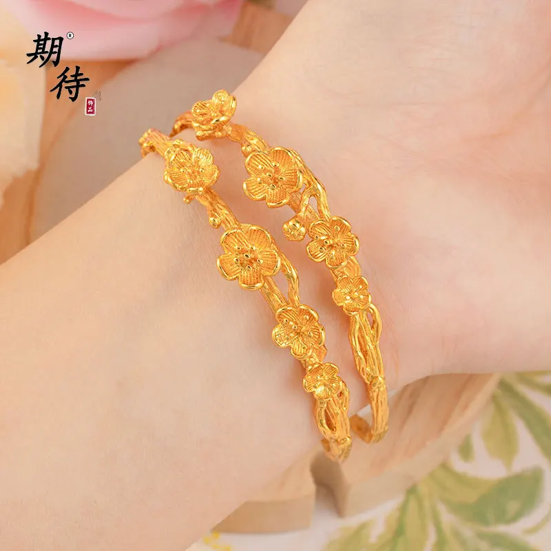 Cynlo Jewelry Luxury 24K 9999 Pure Gold real gold Women's Double-Layer Peach Tree Opening Bracelet
Cynlo Jewelry Luxury 24K 9999 Pure Gold real gold Women's Double-Layer Peach Tree Opening Bracelet