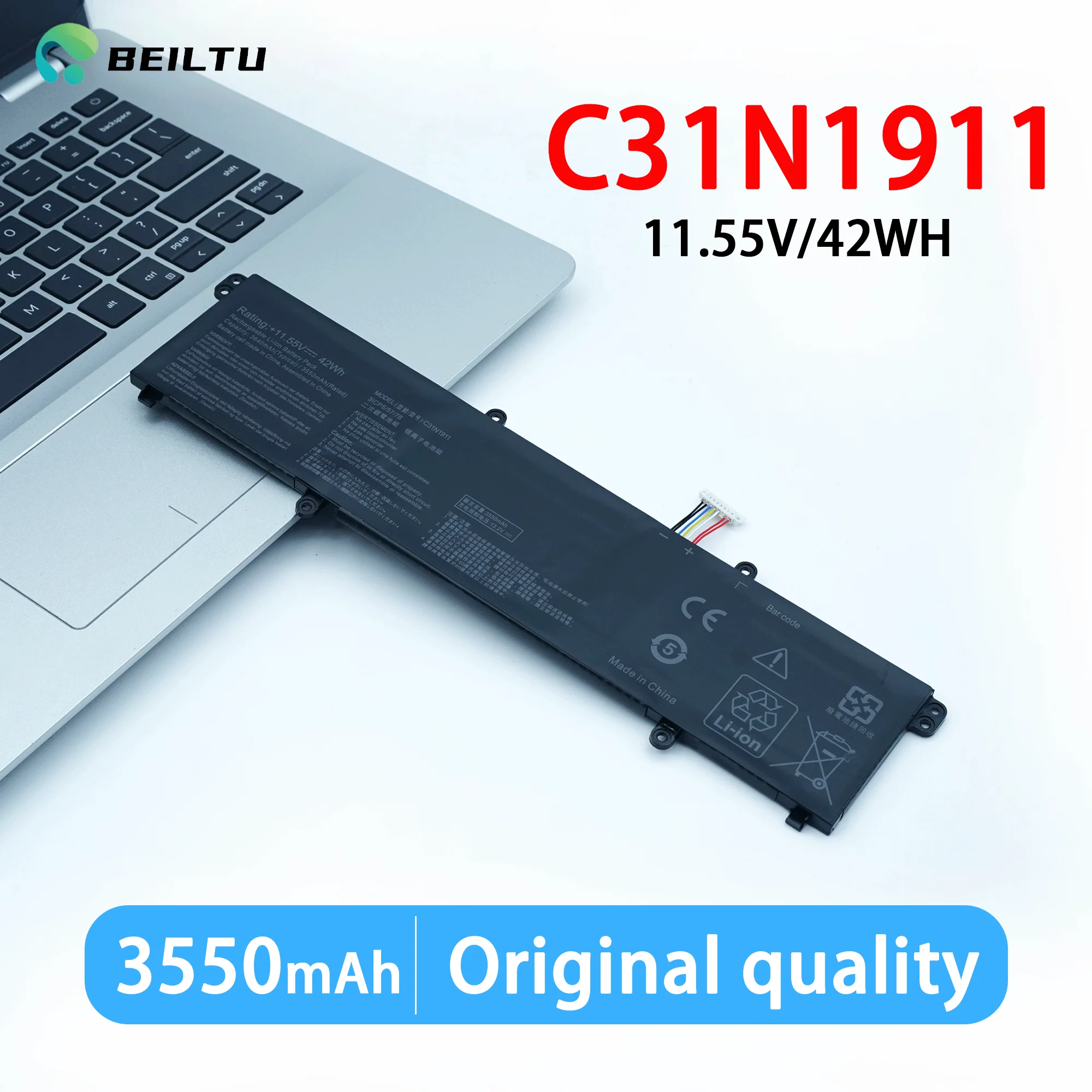 B31N1911 C31N1911 42WH Battery for Notebook X413FF X421DA ASUS VivoBook Flip 14 TM420IA M413 M413DA TM420IA F413 K413 X413
B31N1911 C31N1911 42WH Battery for Notebook X413FF X421DA ASUS VivoBook Flip 14 TM420IA M413 M413DA TM420IA F413 K413 X413