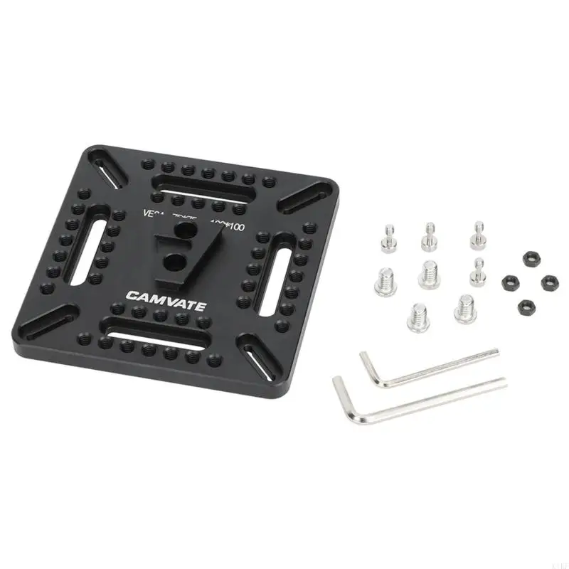 Multiple Hole Mount Cheese Plate With V Lock Male Head For Camera Light Mic Phone Holder Studio Streaming Rigs Accessories K1KF