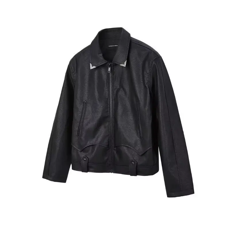 Advanced PU Leather Jaet Men's Zipper Sli Motorcycle American Retro Spring Autumn Korean Sle Outerwear
Advanced PU Leather Jaet Men's Zipper Sli Motorcycle American Retro Spring Autumn Korean Sle Outerwear