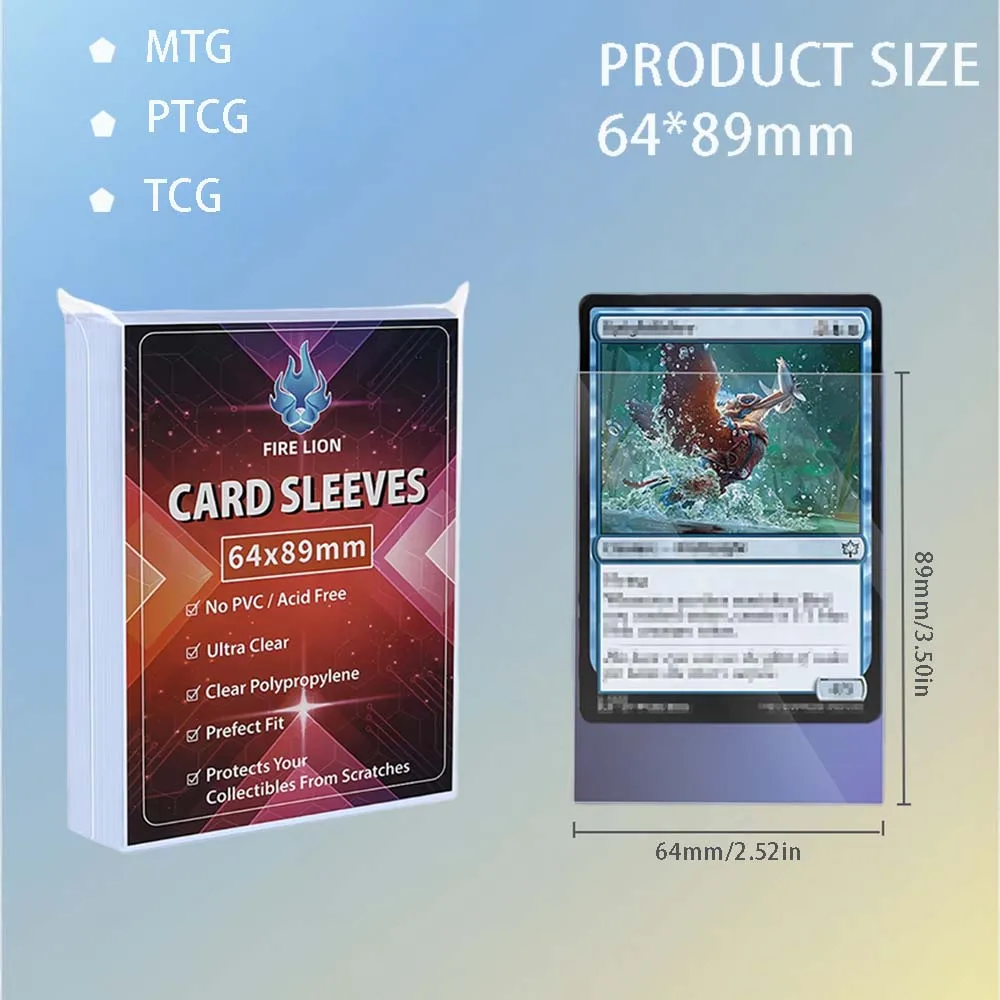 100/200/300/400 PCS 64x89mm inner card sleeves Perfect for PTCG/MGT Gaming Cards Smooth And Transparent Card Protection
100/200/300/400 PCS 64x89mm inner card sleeves Perfect for PTCG/MGT Gaming Cards Smooth And Transparent Card Protection
