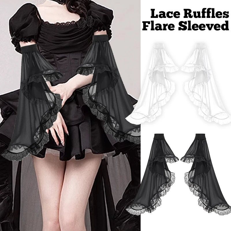 Gothic Y2k Lolita Ruffles Flare Sleeved Tulle Chiffon Victorian Vintage Romantic Fairy Elf Witch Wizard Halloween Cosplay Props
Gothic Y2k Lolita Ruffles Flare Sleeved Tulle Chiffon Victorian Vintage Romantic Fairy Elf Witch Wizard Halloween Cosplay Props