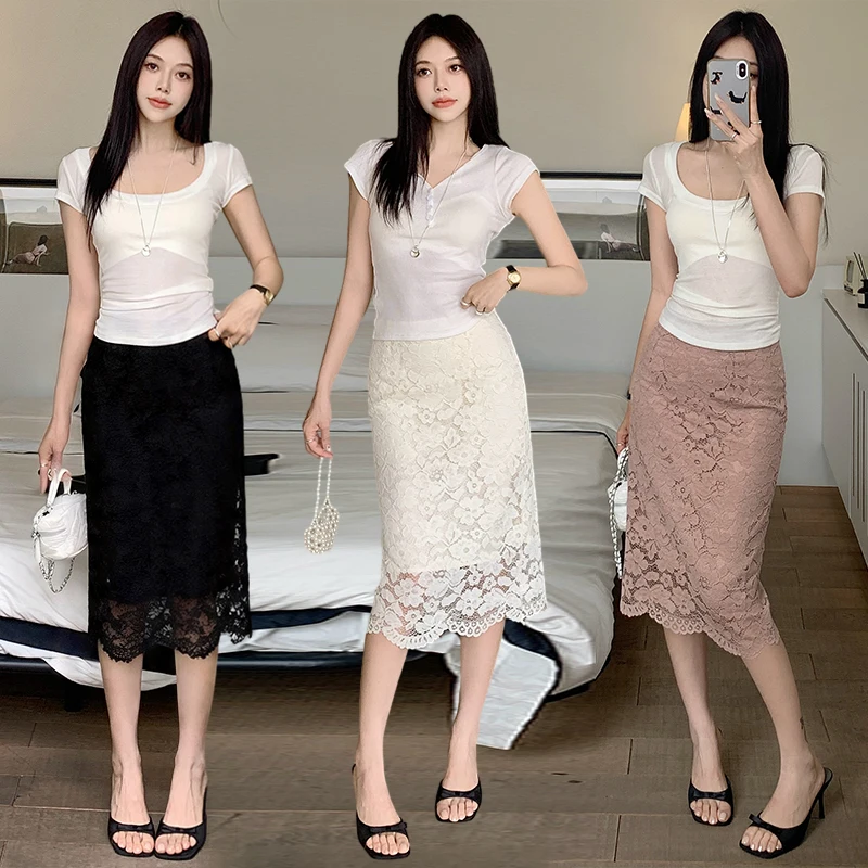 Elegant Lace Texture Half-length Women's Skirt Summer 2026 New Pure Desire Open Split Versatile Bodycon Skirt Casual High Waist
Elegant Lace Texture Half-length Women's Skirt Summer 2026 New Pure Desire Open Split Versatile Bodycon Skirt Casual High Waist