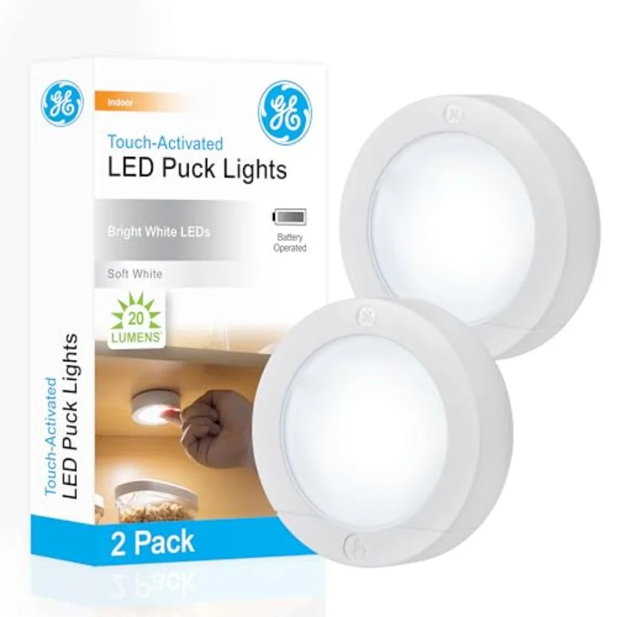 Under Cabinet LED Puck Lights Wireless Battery Operated, Touch Activated Stick On Lighting for Kitchen Closet Pantry Bookshelf
Under Cabinet LED Puck Lights Wireless Battery Operated, Touch Activated Stick On Lighting for Kitchen Closet Pantry Bookshelf