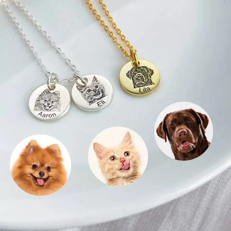 Customized Pet Portrait Necklace Animal Pet Loss Gift Cat Necklace Cat Lover Gift Personalized Dog Pendant Drop Shipping
Customized Pet Portrait Necklace Animal Pet Loss Gift Cat Necklace Cat Lover Gift Personalized Dog Pendant Drop Shipping