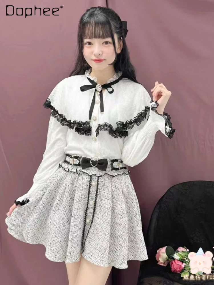 Rojita Original Lace Cloak Lace-up Blouse Ladies 2023 Autumn New Sweet Mine Series Mass-Produced Long Sleeve Shirts Blusa Mujer
Rojita Original Lace Cloak Lace-up Blouse Ladies 2023 Autumn New Sweet Mine Series Mass-Produced Long Sleeve Shirts Blusa Mujer