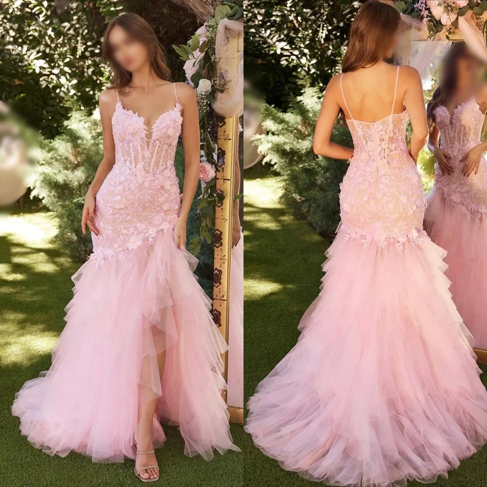 Customized Net Pleat Applique Lace Evening Dress with Straps Trumpet Hi-Lo Dresses Bespoke Occasion Woman Elegant Party Wedding
Customized Net Pleat Applique Lace Evening Dress with Straps Trumpet Hi-Lo Dresses Bespoke Occasion Woman Elegant Party Wedding