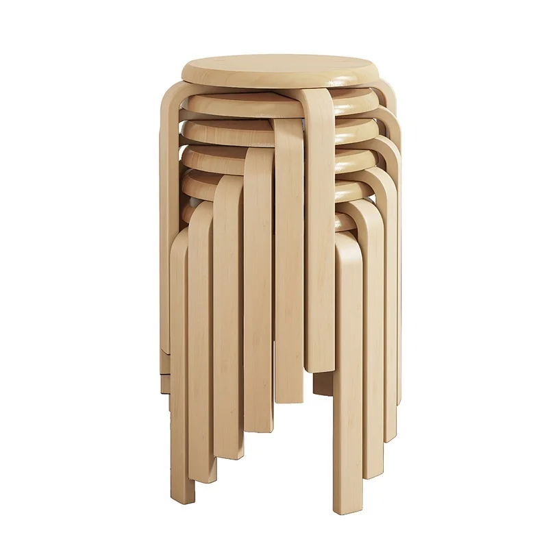 Stackable Bentwood Stools Set of 6, 18" Round Backless Nesting Stools with Anti-Slip Felt Pads, Ideal for Dining Rooms, Kitchens, Classrooms – Natural Finish
Stackable Bentwood Stools Set of 6, 18" Round Backless Nesting Stools with Anti-Slip Felt Pads, Ideal for Dining Rooms, Kitchens, Classrooms – Natural Finish