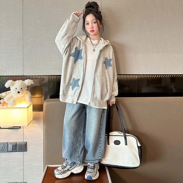 Girls Coat Children 2024 New Autumn Collection Fashion Western Style Children Casual Coat Autumn Korean Simple Style Coat
Girls Coat Children 2024 New Autumn Collection Fashion Western Style Children Casual Coat Autumn Korean Simple Style Coat