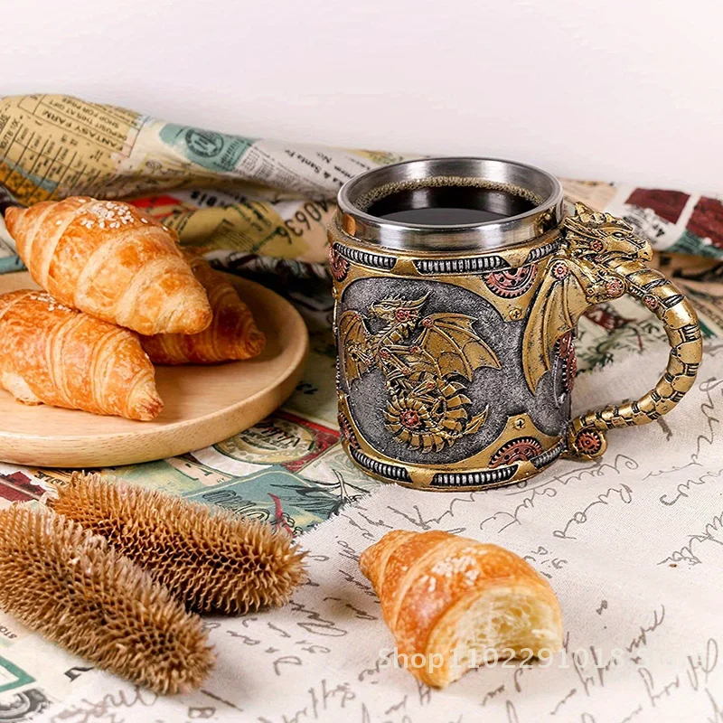 Creative 3D Mechanical Dragon Scale Beer Mug Punk Renaissance Coffee Cup 304 Stainless Steel Resin Bar Wine Glass
Creative 3D Mechanical Dragon Scale Beer Mug Punk Renaissance Coffee Cup 304 Stainless Steel Resin Bar Wine Glass
