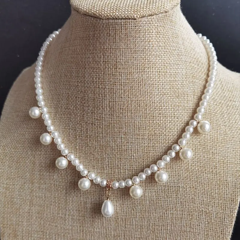 Zinc alloy pearl necklace, Chinese style Hanfu accessories, ancient Hanfu Ming soft Yingluo bun necklace
Zinc alloy pearl necklace, Chinese style Hanfu accessories, ancient Hanfu Ming soft Yingluo bun necklace