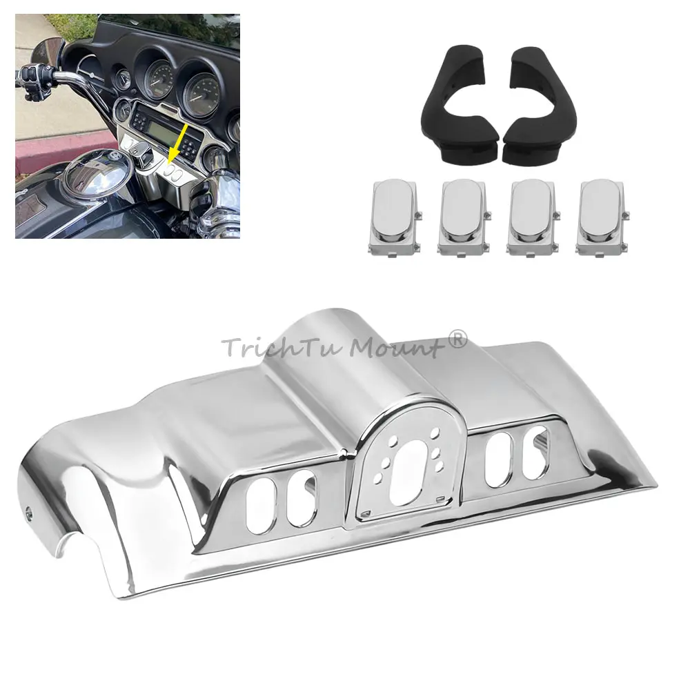 Switch Panel Cover Accent/Inner Fairing Cap kit Fits For Harley Touring Electra Glide Street Glide Tri Glide Ultra Classic