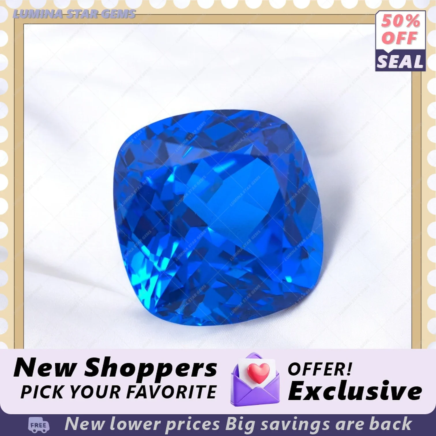 TOPTLab Grown Cobalt Spinel Cushion Cut Gemstone For Jewelry DIY Making Main Materials Selectable Certificate
TOPTLab Grown Cobalt Spinel Cushion Cut Gemstone For Jewelry DIY Making Main Materials Selectable Certificate