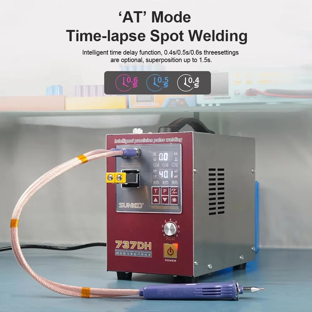 SUNKKO 737DH4.3KW Автоматический импульсный сварочный аппарат Акумуляторный аппарат для точечной сварки для аккумуляторной сварки с ручкой для точечной сварки
SUNKKO 737DH4.3KW Автоматический импульсный сварочный аппарат Акумуляторный аппарат для точечной сварки для аккумуляторной сварки с ручкой для точечной сварки