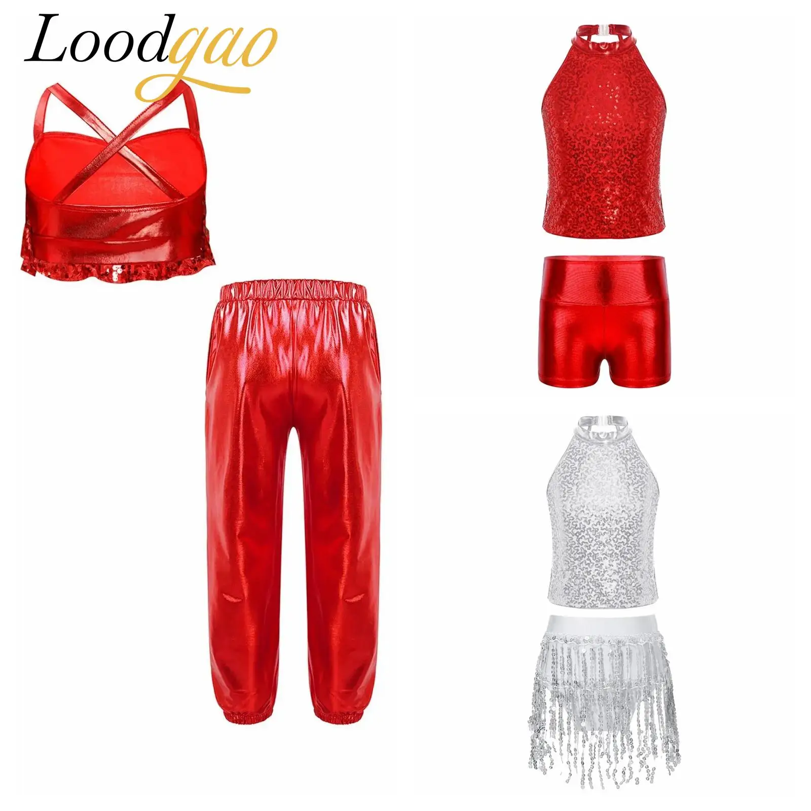 Girls Sequins Outfits Princess Cosplay Metallic Glittery Jazz Dance Costume Children Hip Hop Clothes Sets Performance Clothing
Girls Sequins Outfits Princess Cosplay Metallic Glittery Jazz Dance Costume Children Hip Hop Clothes Sets Performance Clothing